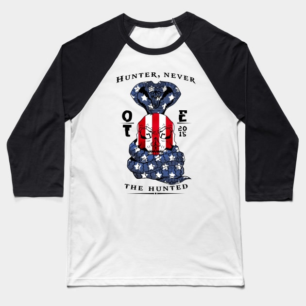 OTE skull and snake Merica edition Baseball T-Shirt by OwnTheElementsClothing